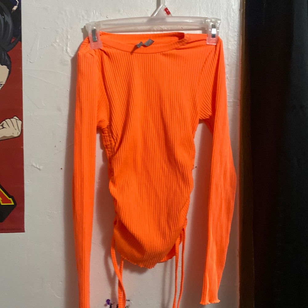 asos neon orange top